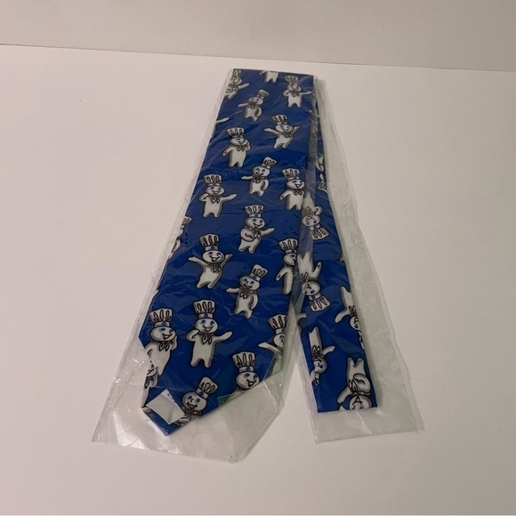 Pillsbury Doughboy Ralph Marlin Blue Classic Men Novelty Neck Tie - Picture 1 of 11